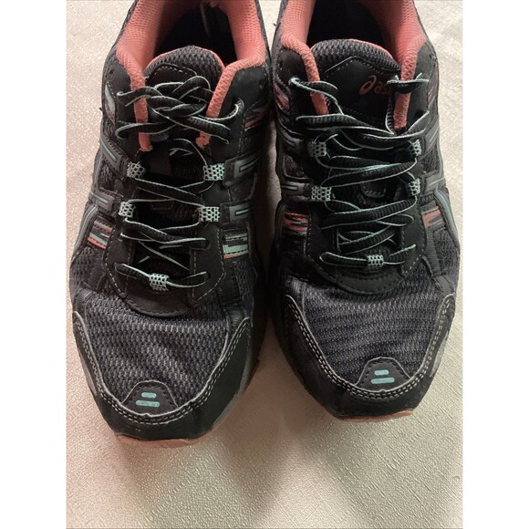 Asics Gel Venture 5 Black Mint Coral Trail Running Shoes Women’s Sz 8 - Picture 6 of 10